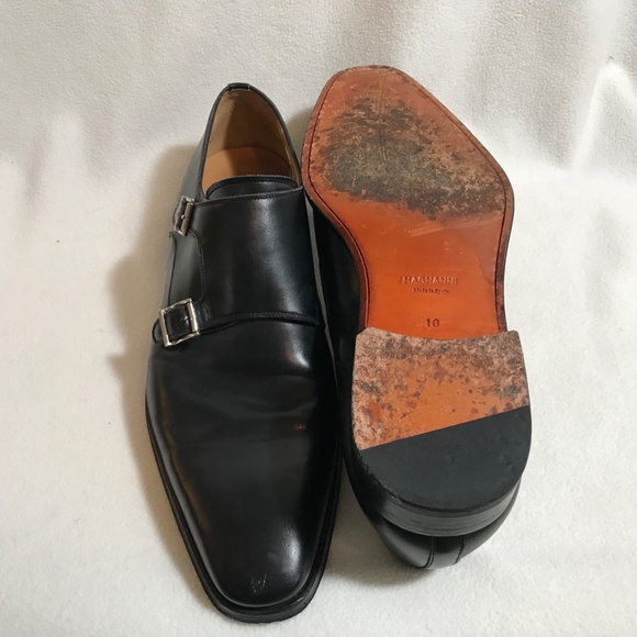 Magnanni Miro Black Double Monk Strap Shoes